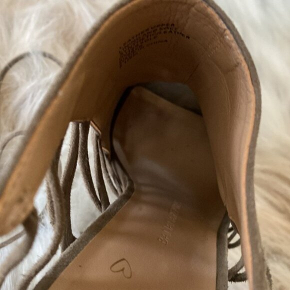 Banana Republic Hello Sole Mate open-toe suede leather booties size 7.5 - Picture 7 of 15